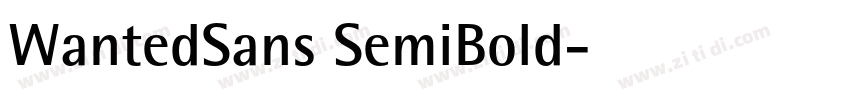 WantedSans SemiBold字体转换